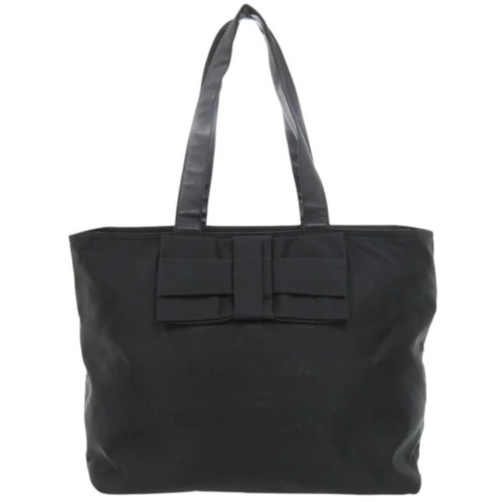 Prada ribbon tote bag black